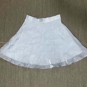 Cider light blue silver mini skirt and overlay